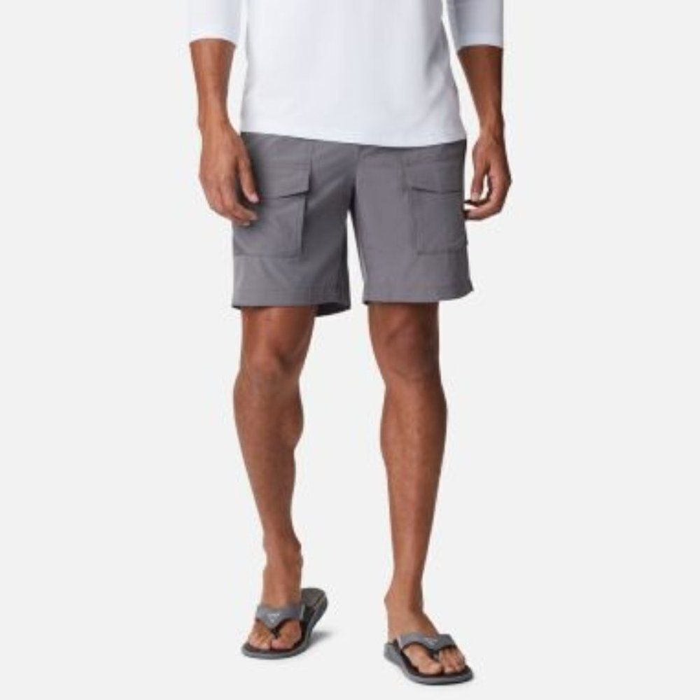 Columbia Men Grey Permit III Shorts Size XXL